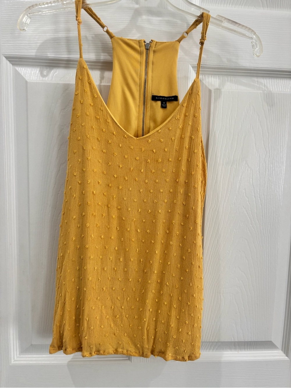 Staccato Mustard Yellow Textured Spaghetti Strap Camisole